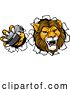 Vector Illustration of Lion Ice Hockey Team Sports Animal Mascot by AtStockIllustration