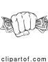 Vector Illustration of Money Fist Hand Holding Dollars Full of Cash by AtStockIllustration