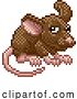 Vector Illustration of Mouse Rodent 8 Bit Pixel Art Video Game by AtStockIllustration