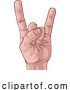 Vector Illustration of Music Heavy Metal Rock Hand Sign Pop Art by AtStockIllustration
