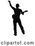 Vector Illustration of Musician Guitarist Silhouette by AtStockIllustration