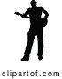 Vector Illustration of Musician Guitarist Silhouette by AtStockIllustration