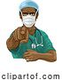 Vector Illustration of Nurse Doctor in PPE Mask Pointing Needs You by AtStockIllustration