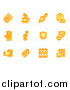 Vector Illustration of Orange Application Icons by AtStockIllustration