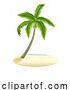 Vector Illustration of Palm Tree on Sandy Beach Design Element by AtStockIllustration