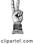 Vector Illustration of Peace Victory Hand Two Finger Sign by AtStockIllustration