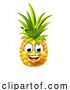 Vector Illustration of Pineapple Fruit Emoticon Emoji Mascot by AtStockIllustration