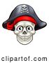 Vector Illustration of Pirate Skull Wearing a Hat by AtStockIllustration