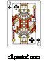 Vector Illustration of Playing Card Jack of Clubs Red Yellow and Black by AtStockIllustration