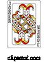 Vector Illustration of Playing Card Joker Red Yellow and Black by AtStockIllustration