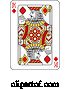 Vector Illustration of Playing Card King of Diamonds Red Yellow and Black by AtStockIllustration