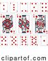 Vector Illustration of Playing Cards Diamonds Red Blue and Black by AtStockIllustration