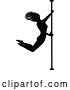 Vector Illustration of Pole Dancer Lady Silhouette by AtStockIllustration