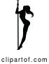 Vector Illustration of Pole Dancer Lady Silhouette by AtStockIllustration