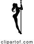 Vector Illustration of Pole Dancer Lady Silhouette by AtStockIllustration