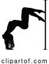 Vector Illustration of Pole Dancer Lady Silhouette by AtStockIllustration