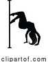 Vector Illustration of Pole Dancer Lady Silhouette by AtStockIllustration