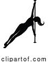 Vector Illustration of Pole Dancer Lady Silhouette by AtStockIllustration