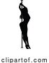 Vector Illustration of Pole Dancing Lady Silhouette by AtStockIllustration