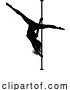 Vector Illustration of Pole Dancing Lady Silhouette by AtStockIllustration