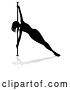 Vector Illustration of Pole Dancing Lady Silhouette, on a White Background by AtStockIllustration