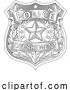 Vector Illustration of Police Badge Shield Star Sheriff Cop Crest Symbol by AtStockIllustration
