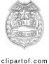 Vector Illustration of Police Badge Shield Star Sheriff Cop Crest Symbol by AtStockIllustration