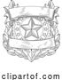 Vector Illustration of Police Military Badge Star Shield Sheriff Crest by AtStockIllustration