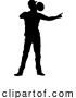 Vector Illustration of Protest Rally March Megaphone Silhouette Person by AtStockIllustration