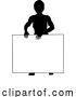 Vector Illustration of Protest Rally March Picket Sign Silhouette Person by AtStockIllustration