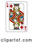 Vector Illustration of Queen of Diamonds Playing Card by AtStockIllustration