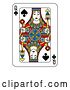 Vector Illustration of Queen of Spades Playing Card by AtStockIllustration