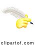 Vector Illustration of Quill Feather Ink Pen Hand Emoji Icon by AtStockIllustration