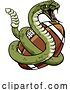 Vector Illustration of Rattlesnake American Football Team Animal Mascot by AtStockIllustration