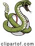 Vector Illustration of Rattlesnake Baseball Ball Animal Sport Team Mascot by AtStockIllustration