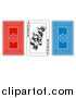 Vector Illustration of Red and Blue and Joker Playing Cards by AtStockIllustration