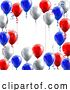 Vector Illustration of Red White and Blue Balloons Border Frame by AtStockIllustration