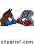 Vector Illustration of Republican Democrat Elephant Donkey Election by AtStockIllustration