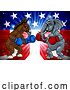 Vector Illustration of Republican Democrat Elephant Donkey Election by AtStockIllustration