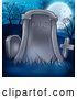 Vector Illustration of RIP Tombstone Headstone in a Cemetery by AtStockIllustration