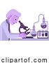 Vector Illustration of Science Research Scientist Lab Work Bench Concept by AtStockIllustration