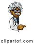 Vector Illustration of Scientist Character Pointing Sign by AtStockIllustration