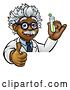 Vector Illustration of Scientist Holding Test Tube Thumbs up by AtStockIllustration