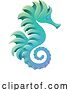 Vector Illustration of Seahorse Fish Sea Horse Animal Design Icon Mascot by AtStockIllustration