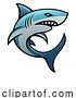 Vector Illustration of Shark Icon Mascot Illustration Concept by AtStockIllustration