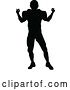 Vector Illustration of Silhouette American Football Player by AtStockIllustration