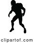 Vector Illustration of Silhouette American Football Player by AtStockIllustration