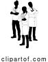 Vector Illustration of Silhouette Medical Services Doctor Team People by AtStockIllustration