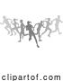 Vector Illustration of Silhouette Runners Running Sports Silhouettes Set by AtStockIllustration