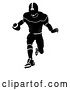 Vector Illustration of Silhouetted American Football Player Charging by AtStockIllustration